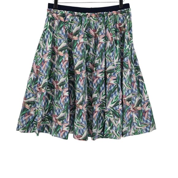 INWEAR by HELENA Skirt Women Sz 14 Tropical Geometric Print Elastic Waist A Line - Picture 1 of 12